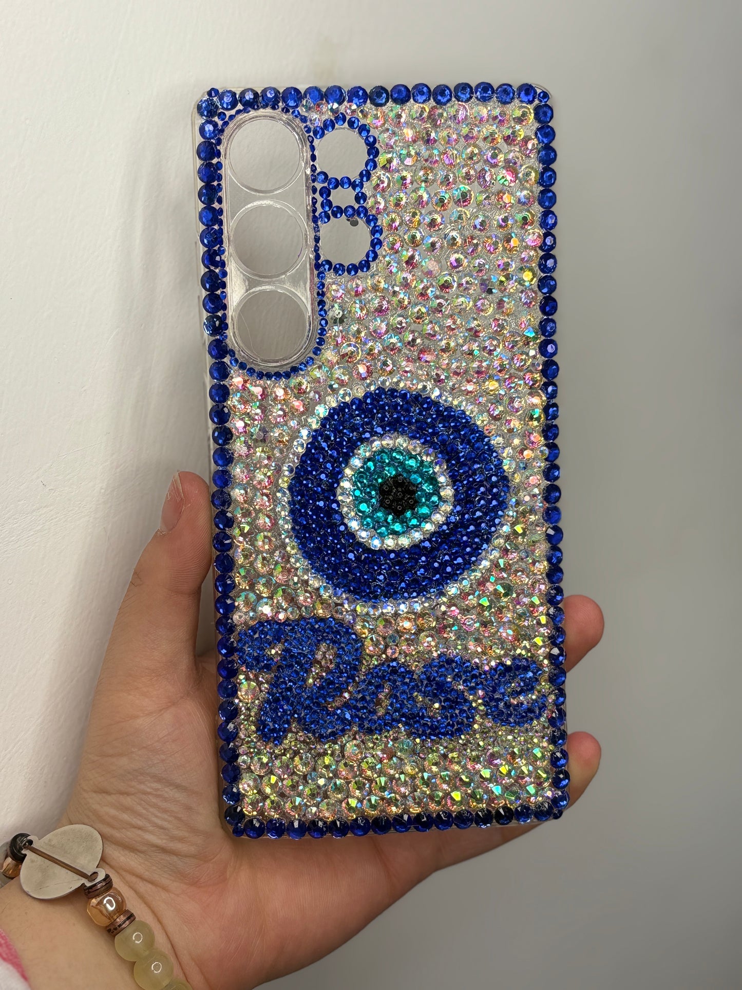 Custom name phone case with name in full rhinestones.You can customise any model of the phone.