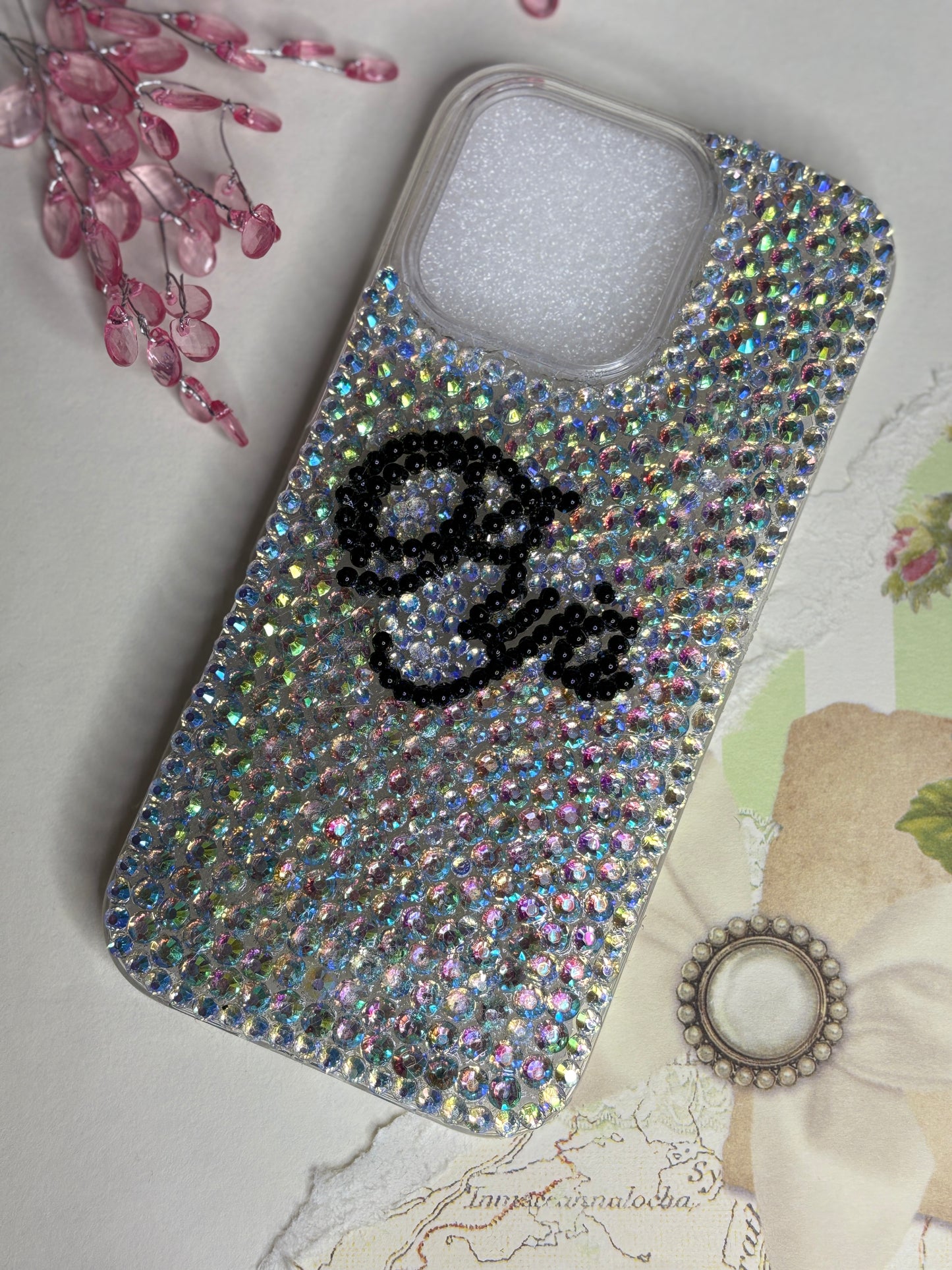 Custom name phone case with name in full rhinestones.You can customise any model of the phone.