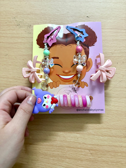 Assorted color baby girl hair clip card with soft mini clips. Perfect for toddlers, gifting, or daily wear. All shades are beautiful – random one will be sent.